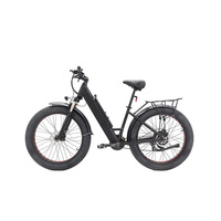 Vélo électrique à pneus larges 48V 500W avec cadre en alliage d'aluminium, suspension avant, batterie au lithium, vélo tout-terrain pour la neige, autonomie de 40 à 100 km