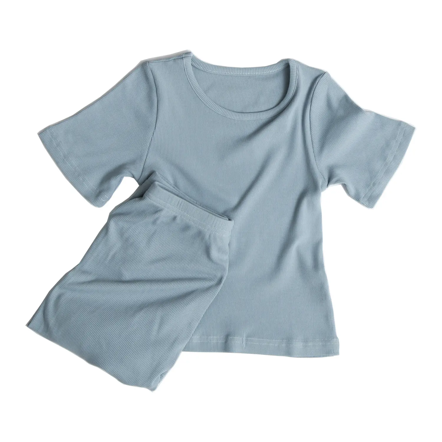 תינוק בני בנות ילדי פעוט להתאמה מצולעים מכנסיים הלבשת לחיי היומיום סגנון כותנה ילדי פיג 'מה סט