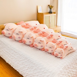 Großes Superweiches Baumwoll-Engel-Schweinchen-Kissen, Personalisierbares ODM-Geschenk für Geburtstag und Valentinstag, Gewaschene Technik zur Stresslinderung - Product Image 4