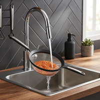 Crépine de cuisine en plastique multifonctionnelle et flexible avec poignée ergonomique et trous, compatible lave-vaisselle, pour usage domestique et professionnel CATEEM