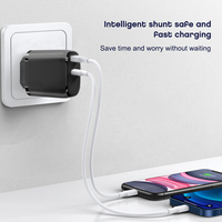 20W PD Chargeur Rapide Type C USB-C PD Adaptateur Usb Chargeur Mural 20W PD Ensemble avec Câble pour iPhone 11 Pro Max