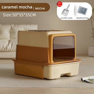 Caja <span class=keywords><strong>de</strong></span> <span class=keywords><strong>arena</strong></span> plegable cerrada <span class=keywords><strong>para</strong></span> <span class=keywords><strong>gatos</strong></span> con tapa, entrada superior, inodoro grande a prueba <span class=keywords><strong>de</strong></span> salpicaduras <span class=keywords><strong>para</strong></span> <span class=keywords><strong>gatos</strong></span> con pala <span class=keywords><strong>para</strong></span> cajón <span class=keywords><strong>de</strong></span> <span class=keywords><strong>arena</strong></span> <span class=keywords><strong>para</strong></span> <span class=keywords><strong>gatos</strong></span> - Product Image 6