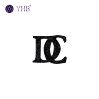 Logo personnalisé en strass avec motif de réparation sans transfert thermique, motifs thermocollants pour vêtements