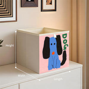 Caixa de armazenamento dobrável personalizada com tampa, caixa de armazenamento com tampa, design novo, preço de fábrica, organizador de brinquedos com padrão fofo - Product Image 2