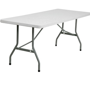 Hafif taşınabilir ABS plastik 6ft katlanır masa kapalı açık çok amaçlı kullanım için kolay temiz yüzey - Product Image 4