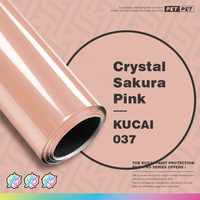 KUCAI 1.52*17m Autocollant de voiture sans bulles d'air, film vinyle PET cristal lavande violet pour voitures
