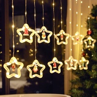 Guirlande lumineuse personnalisée en PVC pour décoration de Noël, LED, anneau, étoile, boule à vœux, pendentif, petite lumière colorée d'ambiance