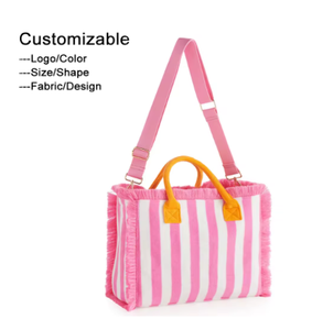 Thời Trang Mới Biểu Tượng Tùy Chỉnh Mùa Hè Bãi Biển Công Suất Lớn Crossbody Túi Sọc <span class=keywords><strong>Tote</strong></span> Túi Với Dây Đeo Có Thể Điều Chỉnh - Product Image 1