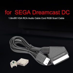 สายเคเบิล RGB Scart ยาว 1.8 ม. สาย AV สำหรับคอนโซล SEGA <span class=keywords><strong>Dreamcast</strong></span> DC - Product Image 6