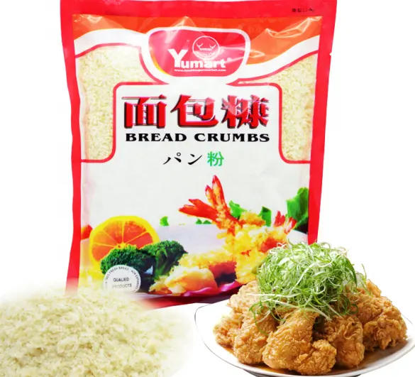 Grosir produsen Panko produk Cina dengan kemasan jumlah besar remah roti putih marinade