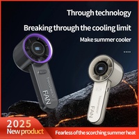 Ventilateur portable sans lame rechargeable intelligent avec USB pour le camping, la voiture et l'usage domestique - Mini ventilateur à piles à faible bruit