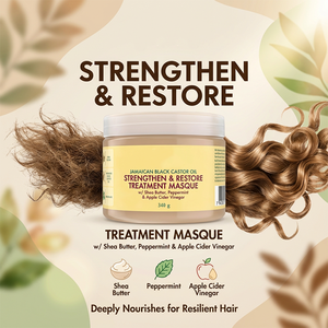 Beurre de ricin noir et beurre de karité naturels pour le lissage des cheveux, traitement réparateur protéiné pour cheveux bouclés avec huile de coco et propriétés rafraîchissantes - Product Image 4