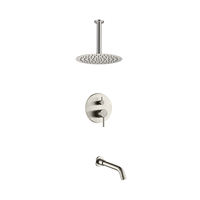 Ensemble de douche thermostatique multifonctionnel anti-corrosion chromé avec pommeau de pluie haute pression de 8 pouces – Prix de gros