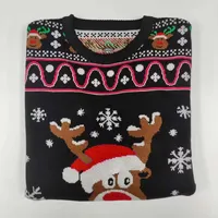 Pulls de Noël en tricot acrylique à manches longues pour femmes et unisexe, personnalisables avec logo frontal, OEM ODM