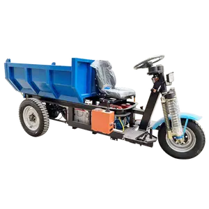 Engineering Electric Mini Tricycle Dumper Electric Trolley Mini Dumper Tricycle