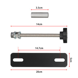 Steel Roof Rack <b>Side</b> <b>Plate</b> Mount Bracket 20cm x 5cm For Car Top Cargo Carrier - Product Image 1