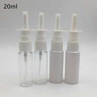 Flacon pulvérisateur nasal en plastique PET, flacon pulvérisateur à pompe, transparent, blanc, ambre, bleu, 10 ml, 0,3 oz, pour solution saline, solution médicale