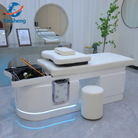 Lit de Lavage Japonais pour Tête, Fauteuil de Shampooing pour Salon de Coiffure Moderne, Équipement de Spa Capillaire