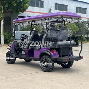 Voiturette de golf électrique longue autonomie 6 places, batterie lithium 48V, châssis stable, véhicule de golf pour usage commercial et zones résidentielles - Product Image 5