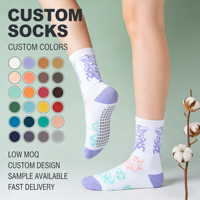 Chaussettes en tricot jacquard à motif personnalisé, tendance, écologiques, élastiques, absorbant la transpiration, riches en coton, pour hommes et femmes
