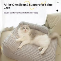 Lit pour chat en coton PP toutes saisons, amovible et lavable ; Maison pour chat chaude pour l'hiver