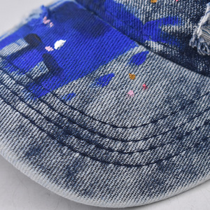 Gorra de béisbol Alpaca Camuflaje Patrón Vaquero Lavado Agua Graffiti Agujero Sombrero para el sol Al Aire Libre Cuatro estaciones 100% Poliéster Étnico - Product Image 4