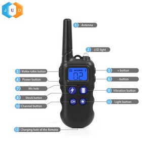 <span class=keywords><strong>2022</strong></span> marque Nouveau IPX7 Étanche 2000M Chasse 3 Chiens talkie-Walkie Choc Aboiement, Talkie Walkie Chien collier <span class=keywords><strong>de</strong></span> Dressage À Distance - Product Image 2