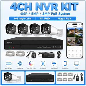 <span class=keywords><strong>Kit</strong></span> NVR <span class=keywords><strong>POE</strong></span> HIKWIFI de 4, 8 y 16 Canales, Sistema de Seguridad CCTV de 4MP H.265+, Conjunto de <span class=keywords><strong>Videovigilancia</strong></span> para Proyectos OEM, para Instaladores y Mayoristas - Product Image 1