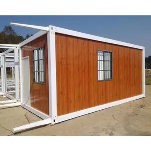 Casa pré-fabricada de aço leve dobrável para venda, recipiente pré-fabricado de 40 pés e 20 pés, casa pré-fabricada com 5 quartos, pronta para envio