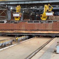 Station de travail robotisée entièrement automatique pour la palettisation des briques, bras d'empilage intégré, spécialement conçu pour les lignes de production de briques en argile frittée