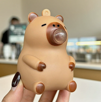 Porte-clés anti-stress Capybara souffleur de bulles, jouet de décompression, logo personnalisé, dessin animé