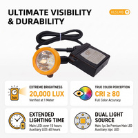 Lampe de mineur rechargeable KL5LMB à haute luminosité 20000 lux, lampe de casque de mineur, lampe frontale de mineur