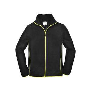 แจ็กเก็ตขนแกะผู้ชาย Terrax ขนาด L สีดำ/สีเขียวมะนาว100% PES - Product Image 1