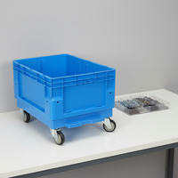 Grands conteneurs de stockage 150 litres, grandes caisses logistiques empilables en plastique, bacs de manutention, boîtes de stockage, bacs de transport pour e-commerce