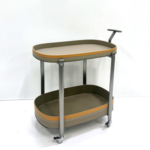 Italienischer Minimalistischer Beweglicher Metall-Couchtisch mit Rollen Einfaches Luxuriöses Design Wohnzimmermöbel - Product Image 4