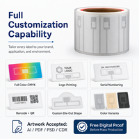Tag RFID Mini UHF M830 dengan Logo Custom, Cetak CMYK Full Color, Tahan Air, untuk Perhiasan, Kacamata, Toko Optik, dan Display Merek