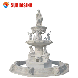 Fontana d'Acqua in Marmo Bianco Naturale Intagliata a Mano con Cavallo, Personalizzata per Giardini di Ville, in Vendita - Product Image 6