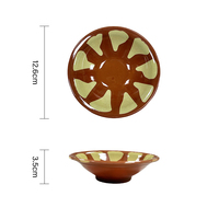 Assiette à dîner en mélamine, design moderne, en plastique, écologique, motif pastèque, bol rond en mélamine arabe de 5/6/7 pouces