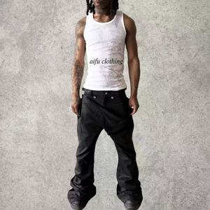 Camiseta sin mangas acanalada con gráfico Y2K personalizado para hombre, estilo slim fit, streetwear vintage, estampado gótico, camiseta sin mangas para gimnasio, chaleco muscular, <span class=keywords><strong>ropa</strong></span>. - Product Image 4