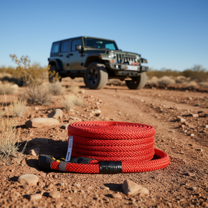 Cuerda de Remolque Vevor de 1 Pulgada x 31.5 Pies, Resistente, de Nailon Rojo con Doble Trenzado para Camionetas Todoterreno - Product Image 2