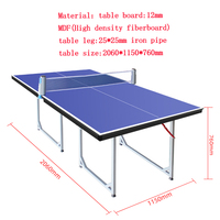 Table de ping-pong pour enfants de taille moyenne, design élégant et original, excellent rebond de balle, table de ping-pong pliable pour enfants d'intérieur