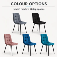 Chaises de salle à manger en tissu velours, style nordique moderne, pour hôtel, cuisine et restaurant, vente en gros à prix abordable