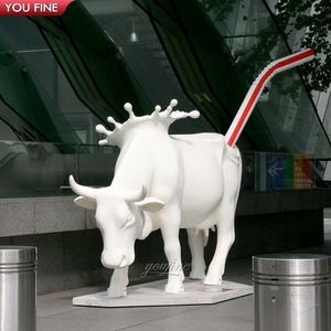 Sculpture <span class=keywords><strong>de</strong></span> vache en bronze fondue grandeur nature pour <span class=keywords><strong>la</strong></span> vie <span class=keywords><strong>de</strong></span> rue en plein air, statue <span class=keywords><strong>de</strong></span> crème glacée - Product Image 3