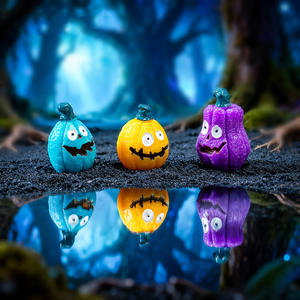 Figurines miniatures d'Halloween, mini-décorations citrouille, figurines en résine, statues pour fête, maison, jardin, décoration slime - Product Image 4