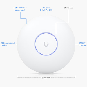 Nouvel Point d'Accès Sans Fil Entreprise <span class=keywords><strong>UniFi</strong></span> U7-Pro/U7-Pro XG WiFi 7 Tri-Bande 6GHz 10GbE Haute Densité en Stock - Product Image 4