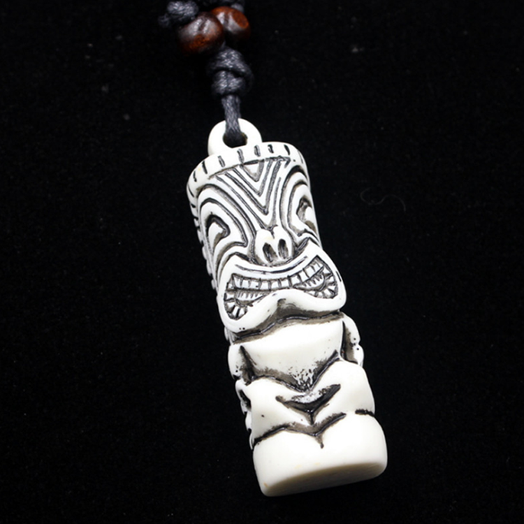 Tiki Chain Surfer Necklace Men Women Surf Jewelery Tikki Ticki