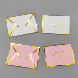 Màu hồng trắng phong bì giấy hoa chúc mừng phong bì tùy chỉnh Kinh Doanh Phong bì bao bì - Product Image 1