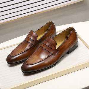 Men's leather business dress <b>shoes</b>, pointed toe, casual and soft, casual <b>shoes</b> for officeOxford style loaferscasual flat <b>shoes</b> - Product Image 1