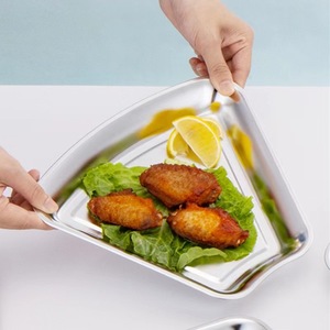Plat rond en acier inoxydable pour la maison, service <span class=keywords><strong>de</strong></span> table pour banquets, idéal pour les fruits <span class=keywords><strong>de</strong></span> <span class=keywords><strong>mer</strong></span>, en métal - Product Image 5