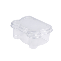 Vente en gros Récipient unique d'emballage de gâteau d'ours mignon avec couvercle Boîte de tiramisu transparente en PET Boîtes de bonbons à dessert en plastique personnalisées